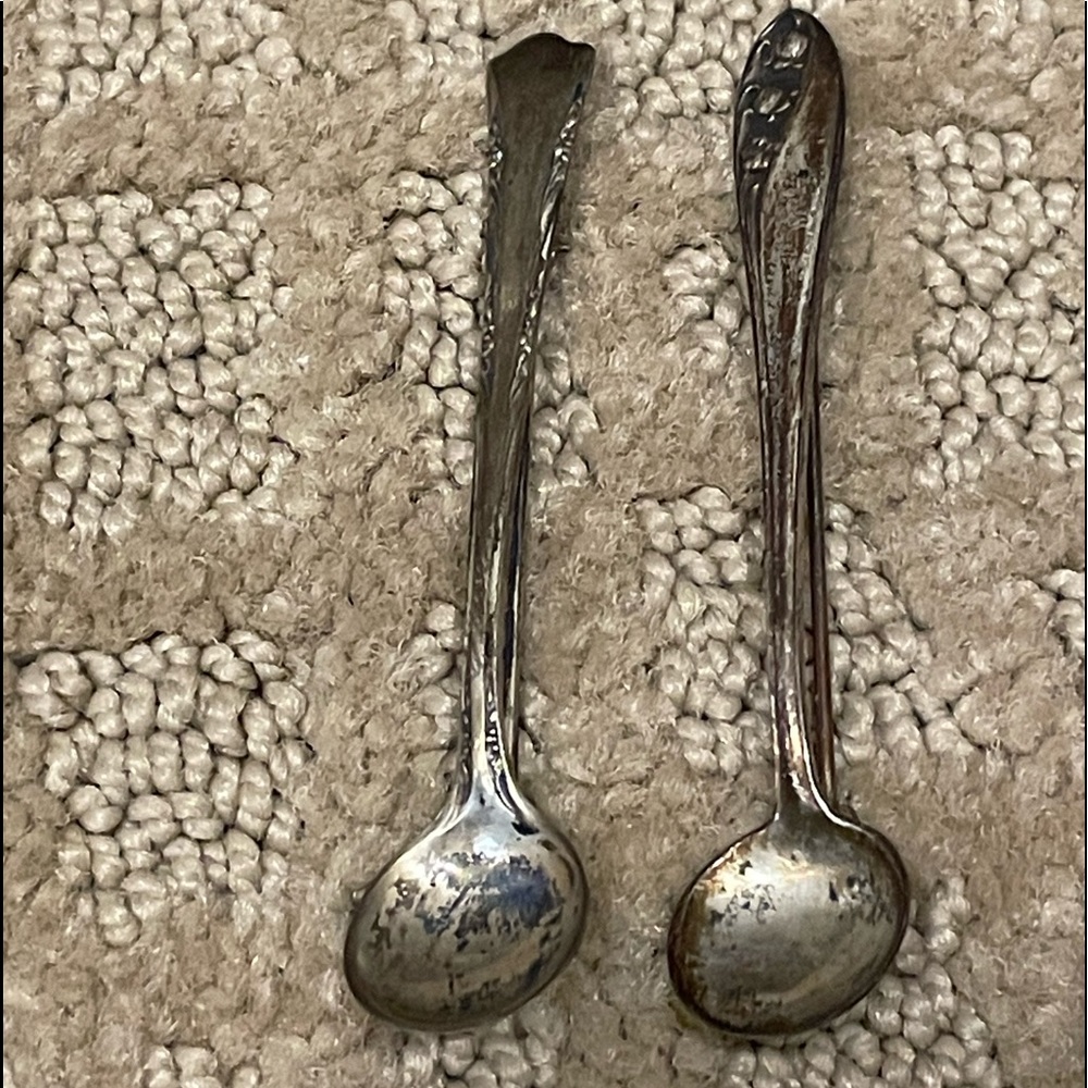 Two Vintage Sterling Gorham Miniature Spoon Pins, Excellent Condition